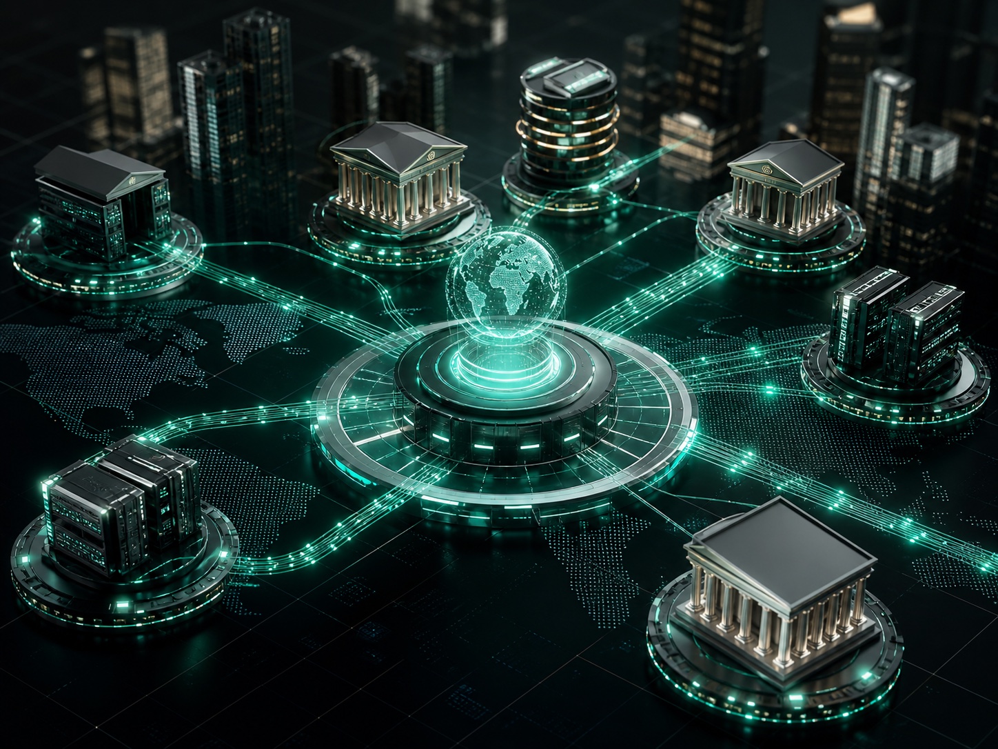 Institutional liquidity and partner bank routing network
